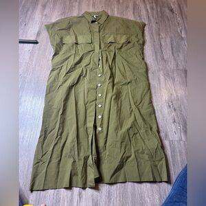 HINSON WU Jodi DRESS medium size 1 olive minimalist